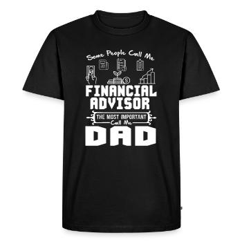 Financial Advisor Financial Advisor Dad - Men's Premium Organic T-Shirt - black - Front - Nico (187cm)