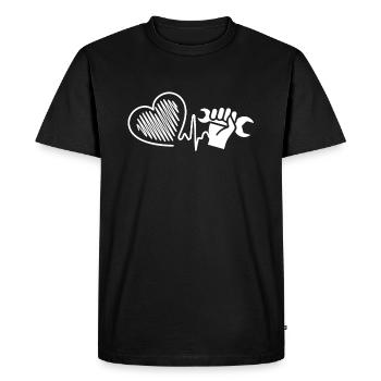 Engineer Engineer Heartbeat - Men's Premium Organic T-Shirt - black - Front - Nico (187cm)