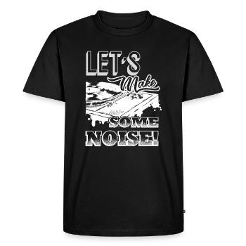 DJ DJ Let's Make Some Noise - Men's Premium Organic T-Shirt - black - Front - Nico (187cm)