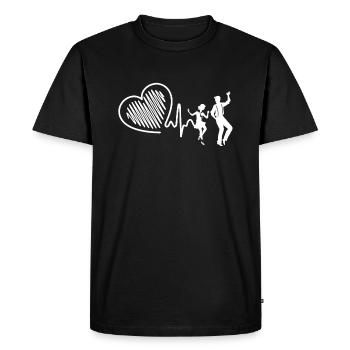 Dance Teacher Dance Teacher Heartbeat - Men's Premium Organic T-Shirt - black - Front - Nico (187cm)