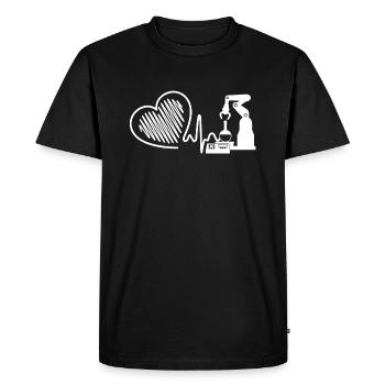 Chemical Engineer Chemical Engineer Heartbeat - Men's Premium Organic T-Shirt - black - Front - Nico (187cm)