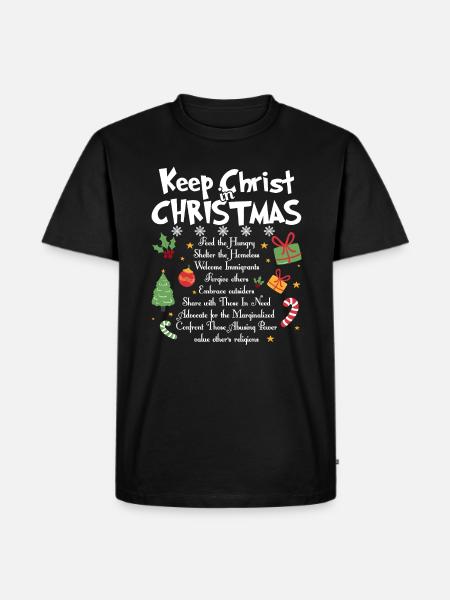 Christmas Keep Christ In Christmas - Men's Premium Organic T-Shirt - black
