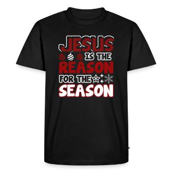 Christmas Jesus Is The Reason For The Season - Men's Premium Organic T-Shirt - black - Front - Nico (187cm)