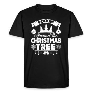 Rockin Around The Christmas Tree - Men's Premium Organic T-Shirt - black - Front - Nico (187cm)