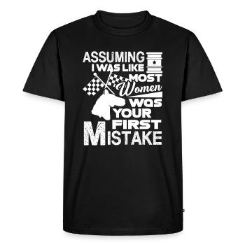Barrel Racing Women Love Barrel Racing - Men's Premium Organic T-Shirt - black - Front - Nico (187cm)