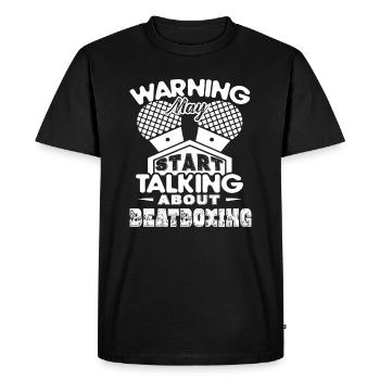 May Start Talking About Beatboxing - Men's Premium Organic T-Shirt - black - Front - Nico (187cm)