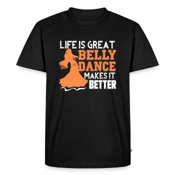 Belly Dance Makes Life Better - Men's Premium Organic T-Shirt - black - Front - Nico (187cm)