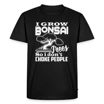 I Grow Bonsai Trees - Men's Premium Organic T-Shirt - black - Front - Nico (187cm)