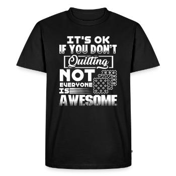 Quilting I Like Quilting - Men's Premium Organic T-Shirt - black - Front - Nico (187cm)