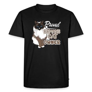 Proud Birman Cat Owner - Men's Premium Organic T-Shirt - black - Front - Nico (187cm)