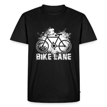 Bicycle Bike Lane - Men's Premium Organic T-Shirt - black - Front - Nico (187cm)