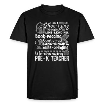I am A Pre K Teacher - Men's Premium Organic T-Shirt - black - Front - Nico (187cm)