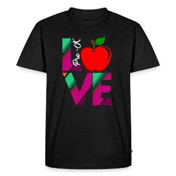Love Pre k Teacher - Men's Premium Organic T-Shirt - black - Front - Nico (187cm)