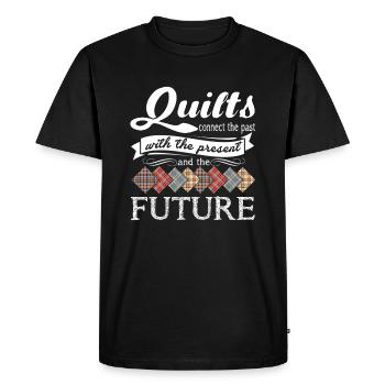 Quilting Quilts Connect The Part - Men's Premium Organic T-Shirt - black - Front - Nico (187cm)