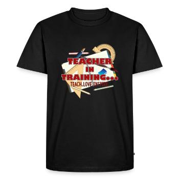 Teacher In Training - Men's Premium Organic T-Shirt - black - Front - Nico (187cm)