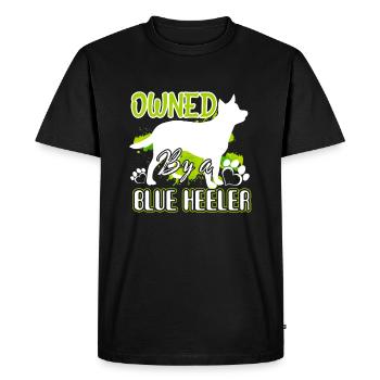 Owned By A Blue Heeler - Men's Premium Organic T-Shirt - black - Front - Nico (187cm)