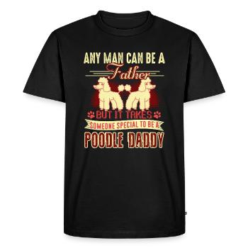 Proud Poodle Daddy - Men's Premium Organic T-Shirt - black - Front - Nico (187cm)
