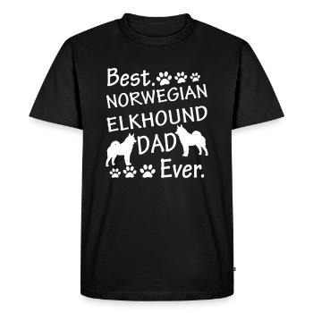 Best Norwegian Elkhound Dad Ever - Men's Premium Organic T-Shirt - black - Front - Nico (187cm)