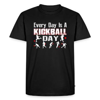 Everyday Is A Kickball Day - Men's Premium Organic T-Shirt - black - Front - Nico (187cm)