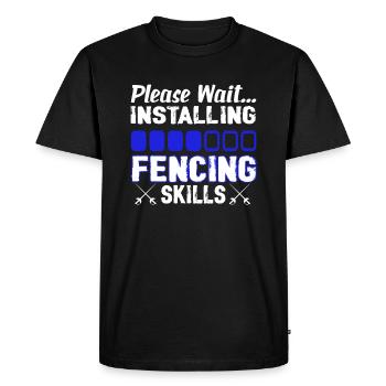Installing Fencing Skills - Men's Premium Organic T-Shirt - black - Front - Nico (187cm)