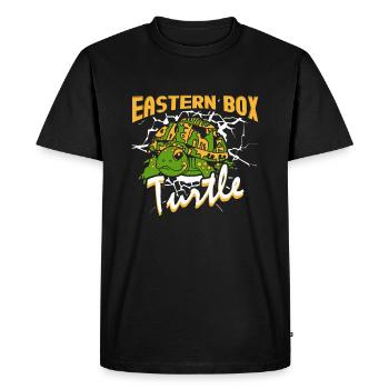 Eastern Box Turtle On Black - Men's Premium Organic T-Shirt - black - Front - Nico (187cm)