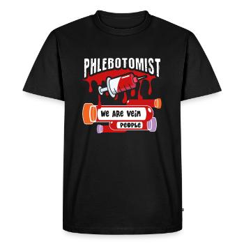Phlebotomist We Are Vein People - Men's Premium Organic T-Shirt - black - Front - Nico (187cm)