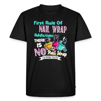 Nail Artist First Rule Of Nail Wrap - Men's Premium Organic T-Shirt - black - Front - Nico (187cm)