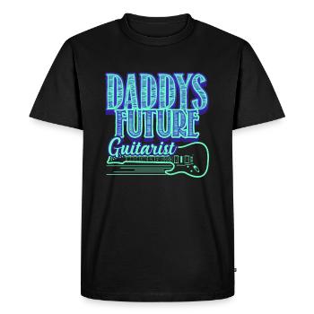 Daddy's Future Guitarist - Men's Premium Organic T-Shirt - black - Front - Nico (187cm)