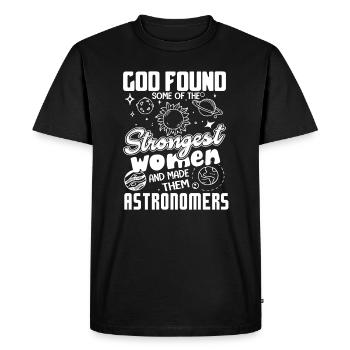 Astronomer Strongest Women Become Astronomers - Men's Premium Organic T-Shirt - black - Front - Nico (187cm)
