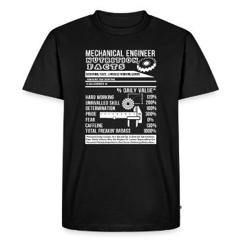 Mechanical Engineer Nutrition Facts - Men's Premium Organic T-Shirt - black - Front - Nico (187cm)