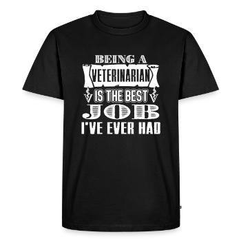 Veterinarian Veterinarian Best Job Ever - Men's Premium Organic T-Shirt - black - Front - Nico (187cm)