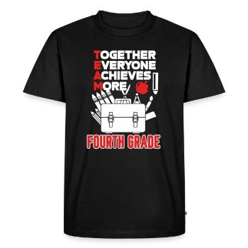 4th Grade Teacher Team 4th Grade - Men's Premium Organic T-Shirt - black - Front - Nico (187cm)