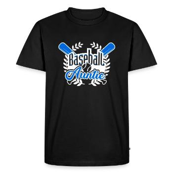 Baseball Auntie - Men's Premium Organic T-Shirt - black - Front - Nico (187cm)