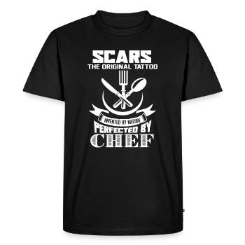Chef Invented By Chef Perfected By Chef - Men's Premium Organic T-Shirt - black - Front - Nico (187cm)