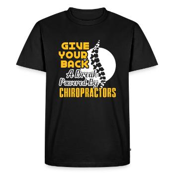 Chiropractor Powered By Chiropractors - Men's Premium Organic T-Shirt - black - Front - Nico (187cm)
