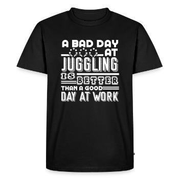 Juggling A Bad Day At Juggling Is Better - Men's Premium Organic T-Shirt - black - Front - Nico (187cm)