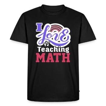 Math Teacher I Love Teaching Math - Men's Premium Organic T-Shirt - black - Front - Nico (187cm)
