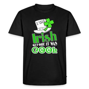 St Patrick's Day Irish Before It Was Cool - Men's Premium Organic T-Shirt - black - Front - Nico (187cm)