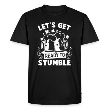 St Patrick's Day Get Ready To Stumble - Men's Premium Organic T-Shirt - black - Front - Nico (187cm)