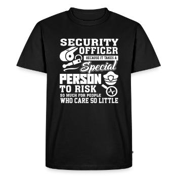 Security Officer Security Officer Special Person - Men's Premium Organic T-Shirt - black - Front - Nico (187cm)