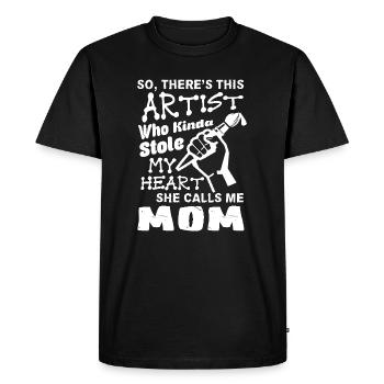 Awesome Artist Mom - Men's Premium Organic T-Shirt - black - Front - Nico (187cm)