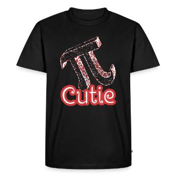 Pi Day Cutie Pi - Men's Premium Organic T-Shirt - black - Front - Nico (187cm)