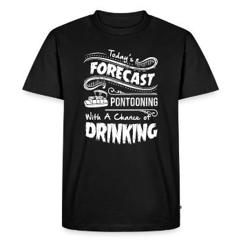 Pontooning Today's Forecast Pontooning - Men's Premium Organic T-Shirt - black - Front - Nico (187cm)
