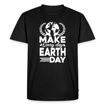 Earth Day Make Every Day Earth Day - Men's Premium Organic T-Shirt - black - Front - Nico (187cm)