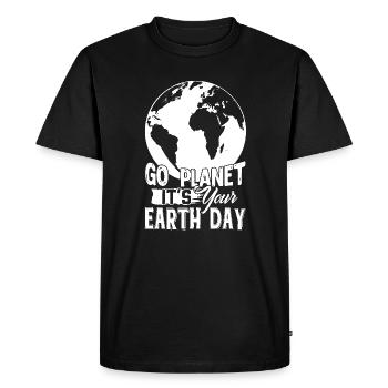 Earth Day It's Your Earth Day - Men's Premium Organic T-Shirt - black - Front - Nico (187cm)