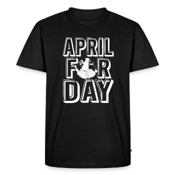 Earth Day April For Earth Day - Men's Premium Organic T-Shirt - black - Front - Nico (187cm)