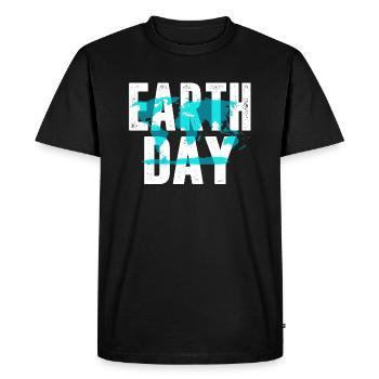 Earth Day Save The Earth - Men's Premium Organic T-Shirt - black - Front - Nico (187cm)