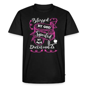 Dietitian Spoiled By My Dietitian - Men's Premium Organic T-Shirt - black - Front - Nico (187cm)