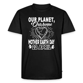 Earth Day Mother Earth Day - Men's Premium Organic T-Shirt - black - Front - Nico (187cm)