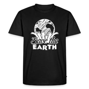 Earth Day Save The Earth - Men's Premium Organic T-Shirt - black - Front - Nico (187cm)